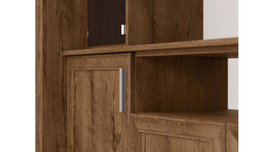 Modern wall cabinet with spacious cabinets and TV cabinet, 380 × 240 cm, Dab Lefkas – NESTO - Image 6