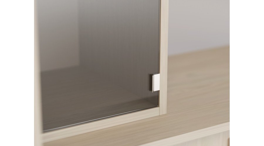 Modern wall cabinet with spacious cabinets and TV cabinet, 380 × 240 cm, Windmill Pale color – NESTO - Image 6