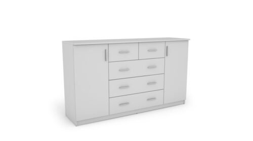 Spacious chest of drawers with cabinets and small and large drawers, 160 cm, Biel – LINEA