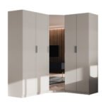 Modular corner wardrobe 270 cm, cashmere beige - MAX Premium set