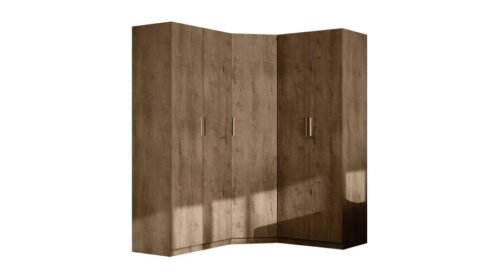 Modular corner wardrobe 270 cm Lefkas oak dark – MAX Premium set