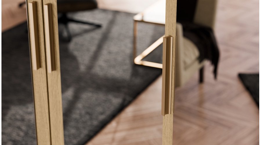 Modular corner wardrobe with mirrors, "Baltic Dune Oak" - MAX Premium set - Image 4