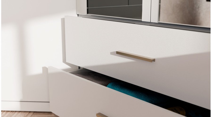 Snow White modular corner wardrobe with mirrors - MAX Premium set - Image 4