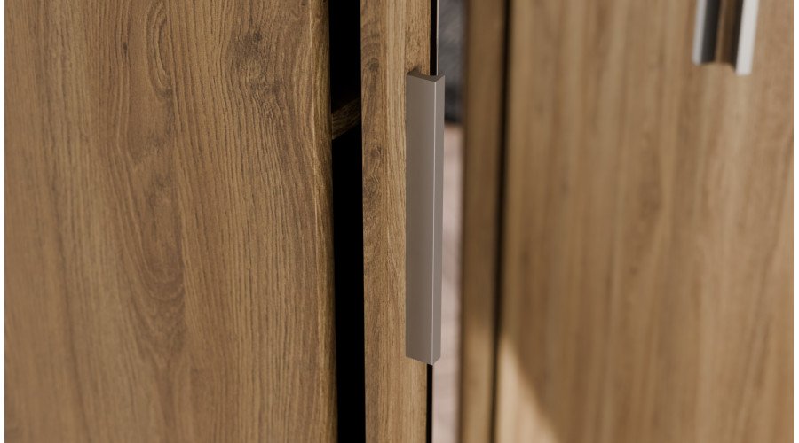 Modular corner wardrobe 278 cm with mirrors Carpenter Whiskey Oak - MAX Premium set - Image 4