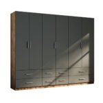 Modular wardrobe 270 cm Lefkas oak dark + graphite gray - MAX Premium set MAX modular wardrobe system