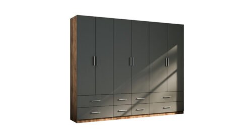 Modular wardrobe 270 cm Lefkas oak dark + graphite gray – MAX Premium set MAX modular wardrobe system