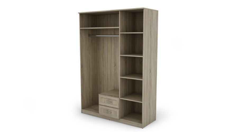 Wardrobe 150/210 - hanging rail, shelves, internal drawers - Image 2
