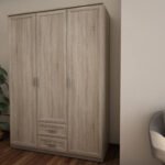 Wardrobe 150/210 - hanging rail, shelves, internal drawers