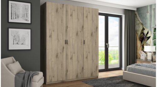 Wardrobe 180/230 – hanging rail, shelves, internal drawers