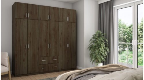 Wardrobe 222/230 – clothes rack, shelves, internal drawers