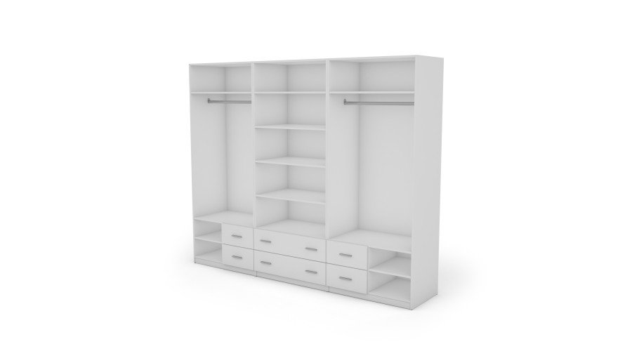 Wardrobe 240/220 - clothes rack, shelves, external drawers - Image 2