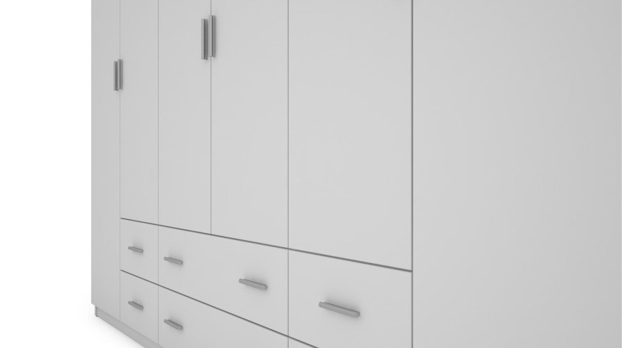 Wardrobe 240/220 - clothes rack, shelves, external drawers - Image 3