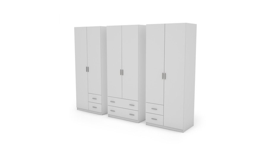 Wardrobe 240/220 - clothes rack, shelves, external drawers - Image 4