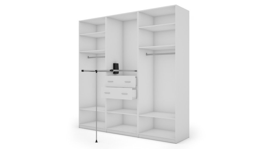 Wardrobe 240/240 - clothes hangers, internal shelves, external drawers - Image 2