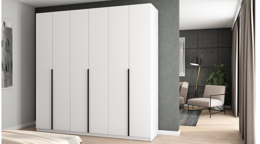 Wardrobe 240/240 - clothes hangers, internal shelves, external drawers