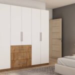 Wardrobe 250/220 - clothes hangers, internal shelves, external drawers
