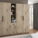 Wardrobe 260/220 - clothes hangers, internal shelves, external drawers, open niches