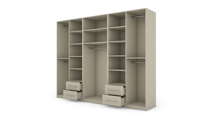 Wardrobe 280/220 - clothes rack, internal shelves, spacious external drawers - Image 2