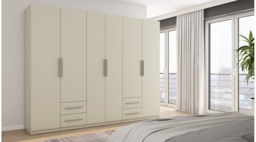 Wardrobe 280/220 – clothes rack, internal shelves, spacious external drawers
