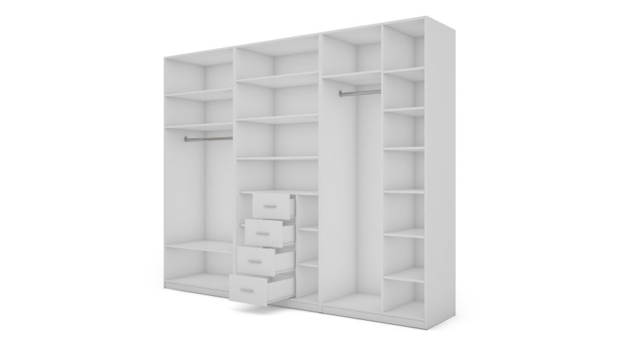 Wardrobe 282/230 - clothes hangers, internal shelves, spacious external drawers - Image 2