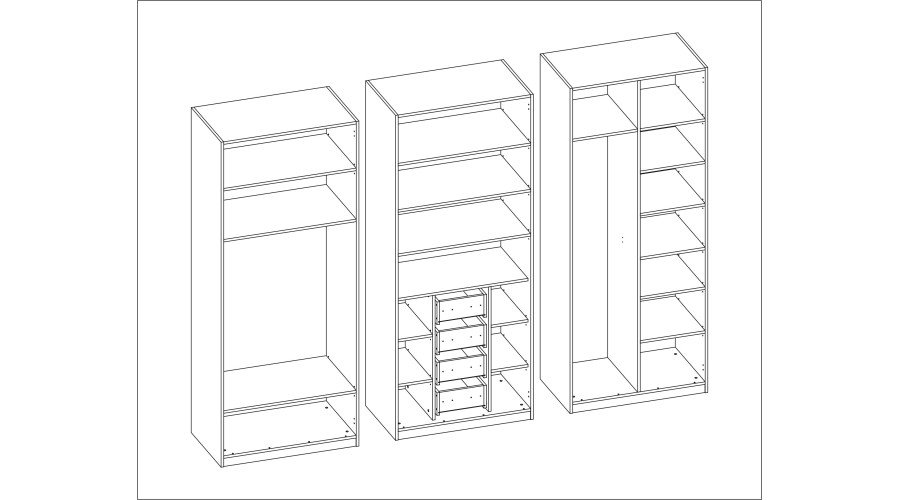 Wardrobe 282/230 - clothes hangers, internal shelves, spacious external drawers - Image 6