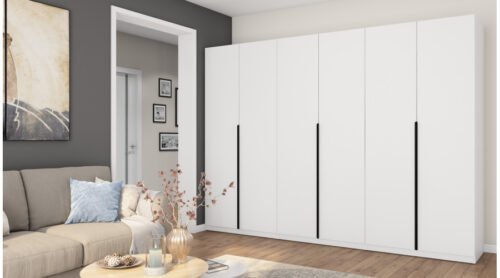 Wardrobe 300/220 – clothes hangers, internal shelves, convenient external drawers