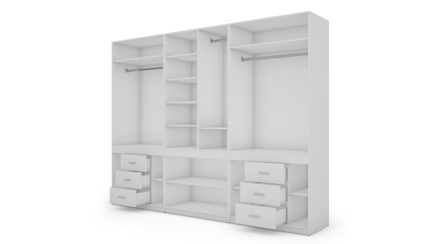 Wardrobe 310/240 - clothes hangers, internal shelves, internal drawers, mirror - Image 2
