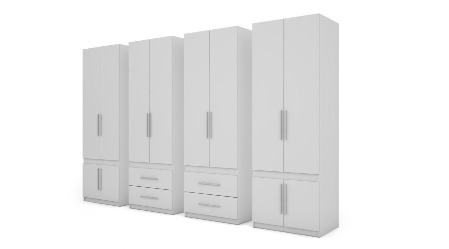 Wardrobe 320/230 - clothes rack, internal shelves, external drawers, mirror - Image 3
