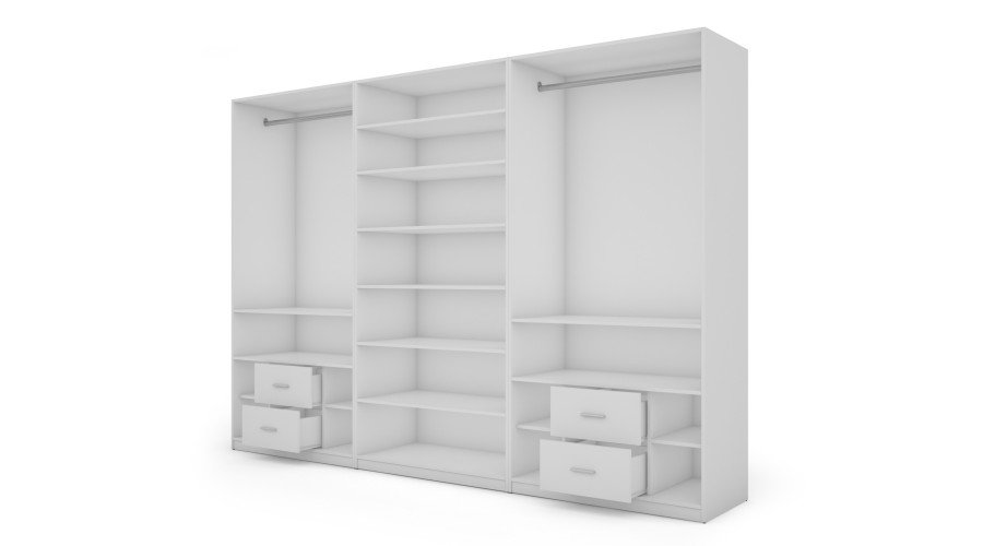 Wardrobe 330/230 - clothes rack, internal shelves, spacious internal drawers, niches with shelves - Image 2