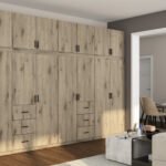 Wardrobe 380/240 - clothes hangers, internal shelves, spacious external drawers