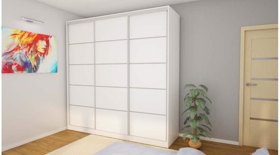 Wardrobe 3D/240 - shelves, drawers, hangers