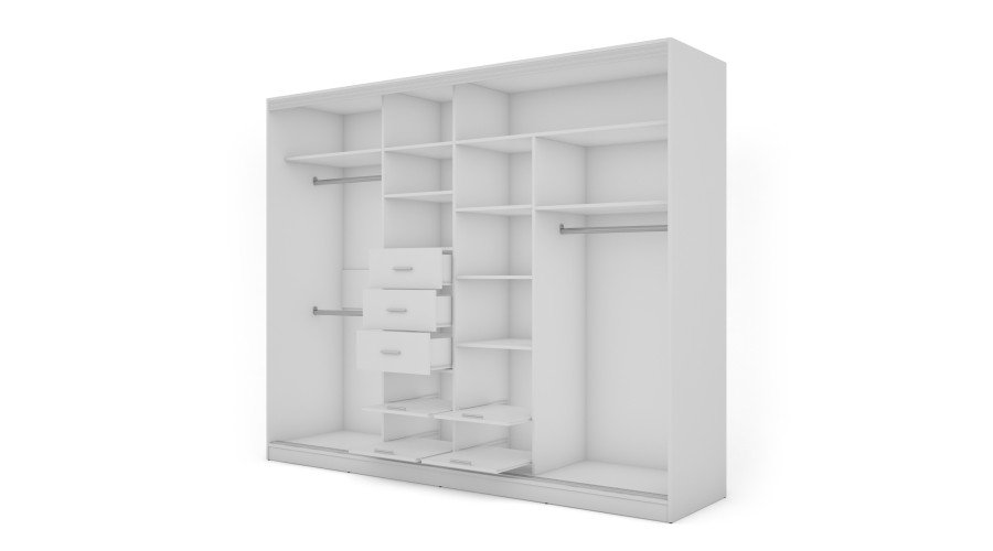 Wardrobe 4D/268 - hanging rails, pull-out shelves, drawers - Image 2