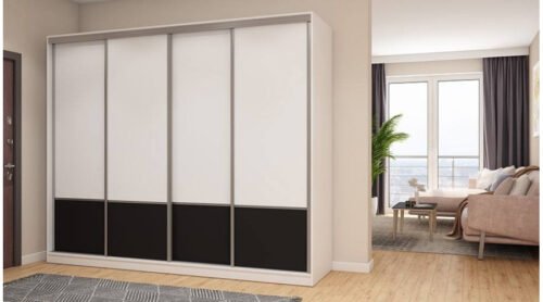 Wardrobe 4D/268 – hanging rails, pull-out shelves, drawers