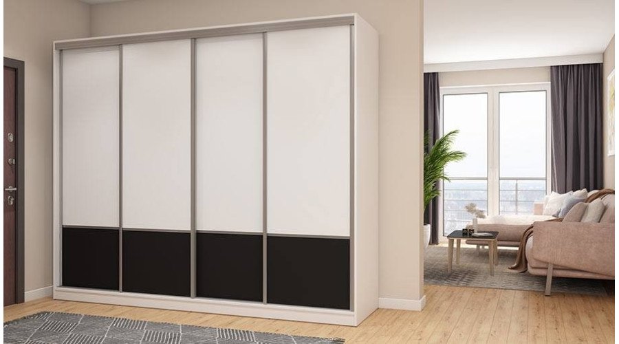 Wardrobe 4D/268 - hanging rails, pull-out shelves, drawers