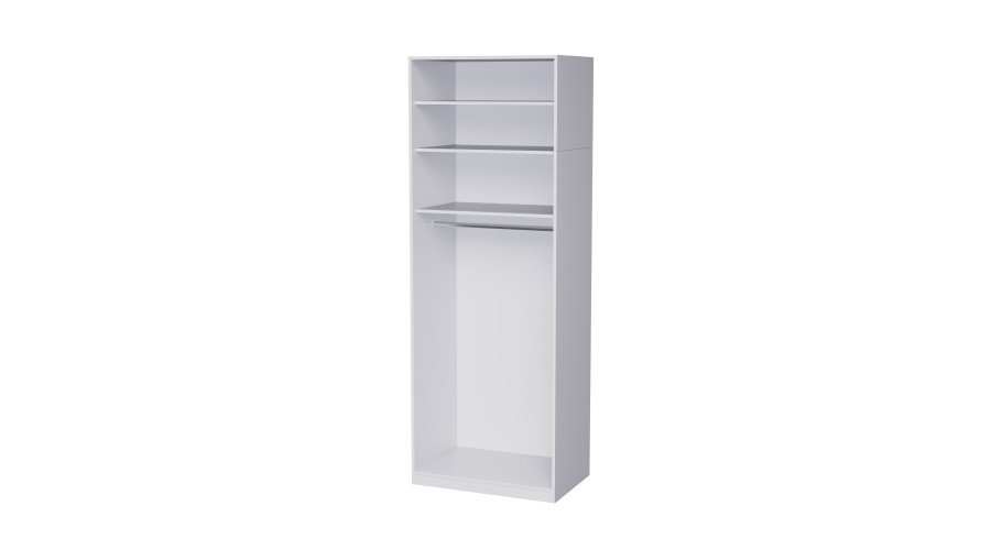 Wardrobe 866 with metal rod and shelves for clothes - Image 2