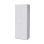 Wardrobe 866 with metal rod and shelves for clothes