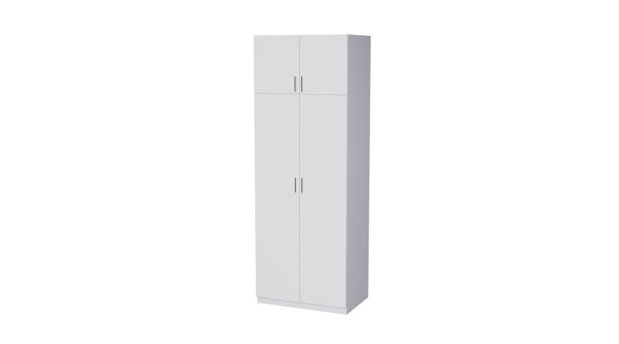 Wardrobe 866 with metal rod and shelves for clothes