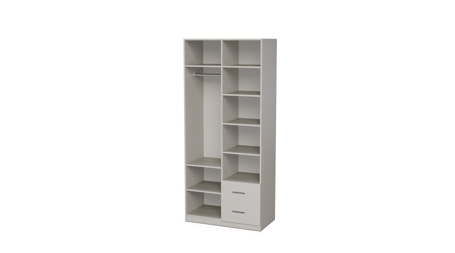 Modular wardrobe 100x225 cm with clothes rack, drawers and shelves – MAX Premium "B" - Image 2