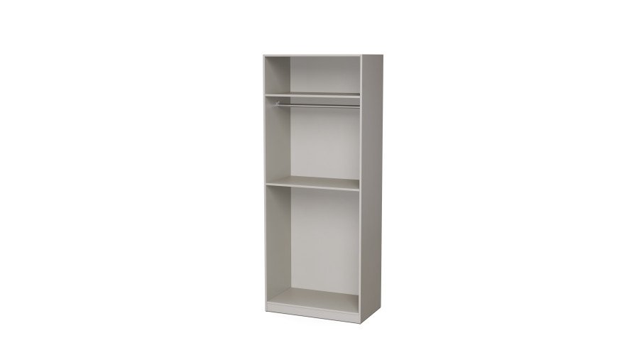 Modular wardrobe 90x225 cm with shelves and two clothes hangers – MAX Premium "G" - Image 2