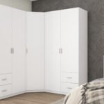 Corner wardrobe 189/214 - hanging rails, spacious drawers, shelves