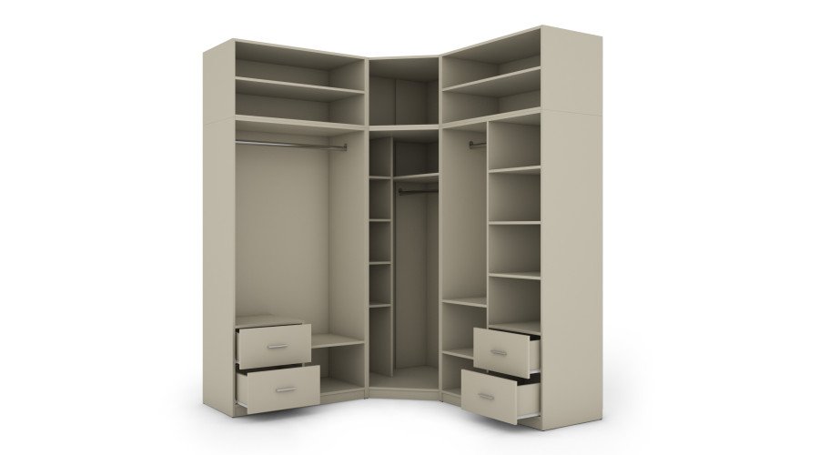 Corner wardrobe 189/240 - hanging rails, spacious drawers, shelves - Image 2
