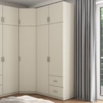 Corner wardrobe 189/240 - hanging rails, spacious drawers, shelves