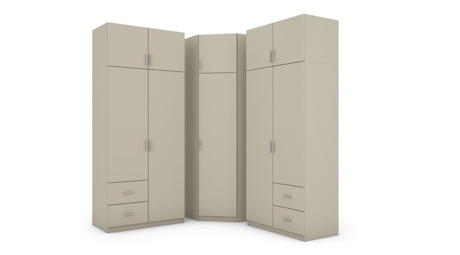 Corner wardrobe 189/240 - hanging rails, spacious drawers, shelves - Image 4