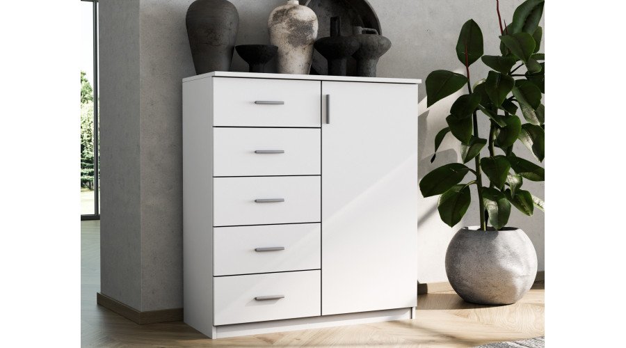 Narrow chest of drawers with 100 cm cabinet, Biel – SIENA - Image 2
