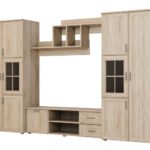 Multifunctional wall cabinet with cabinets and TV area 330 × 200 cm Sonoma Jasna – JOWISZ