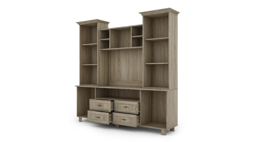TV cabinet with space for a 200 cm TV, Sonoma Jasna – SIGNAL - Image 5
