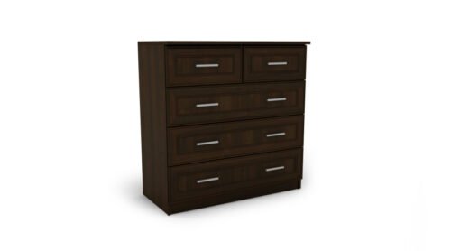 Tall chest of drawers with 5 drawers, 90 cm, Sonoma Ciemna – MARSYLIA