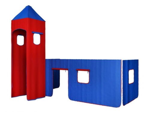 Bunk bed curtain in tower BLUE – RED
