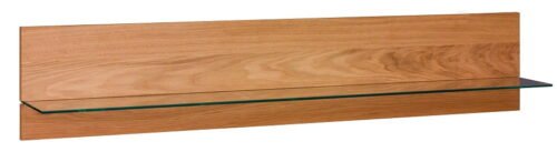 LOLA oak shelf with glass 122.5