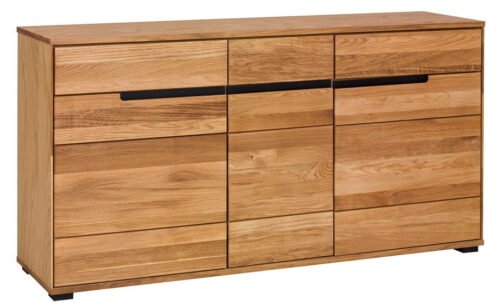 LOLA oak chest of drawers, low